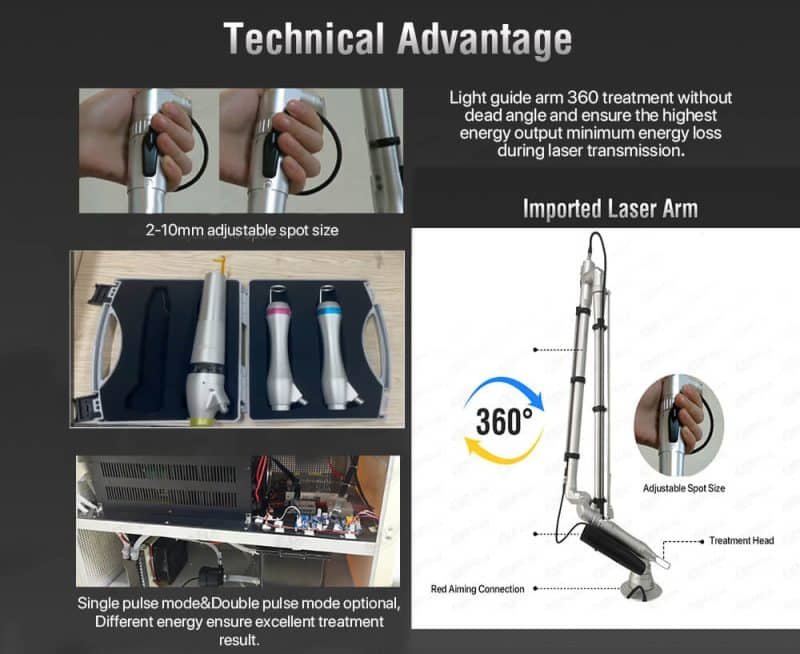 Picoway Laser Tottoo Removal Machine Doubled Rod Remove Melasma Benign Pigmented Lesions Laser Picosecond System Machine - Image 3